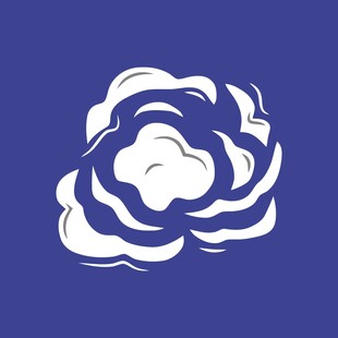 蓝色背景上的云朵图案