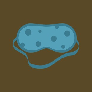 蓝色波点睡眠眼罩