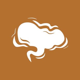 抽象大脑图标设计元素