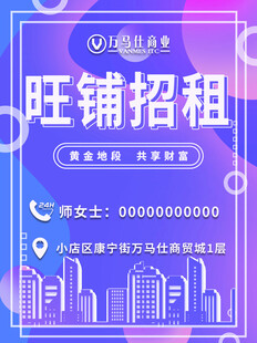 旺铺招租海报