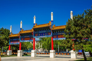 中式牌坊建筑景观