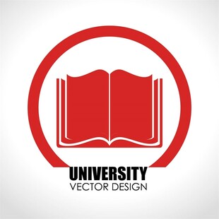 大学书本矢量标志设计