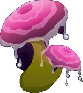 粉色黏液蘑菇插画