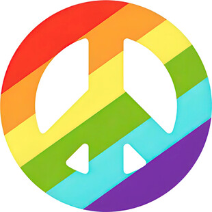 彩虹和平标志图案