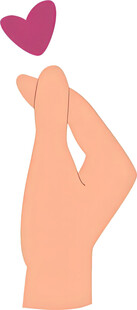 手托爱心手势图