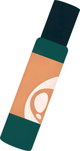 圆柱形香膏插画