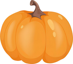 卡通橙色南瓜形象