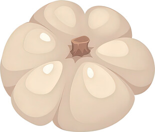 卡通风格的大蒜形象