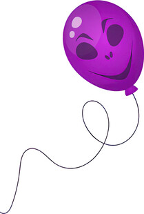 紫色鬼脸气球