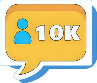 10K粉丝图标