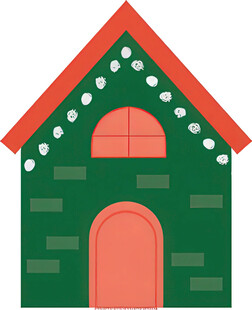绿色小屋插画