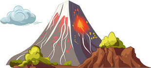火山喷发景象
