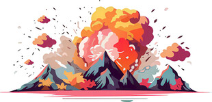 梦幻山峦与绚烂云雾景观