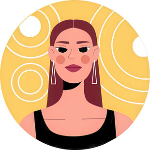 时尚简约风格的女性头像