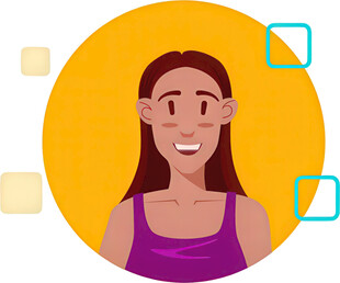 微笑的紫衣女士头像