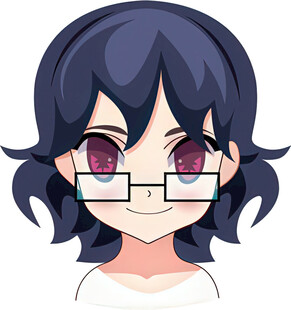 戴眼镜的动漫女孩形象