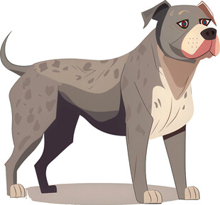 站立的斑点斗牛犬