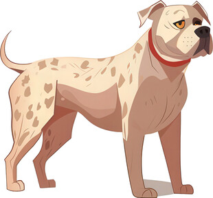 斑点斗牛犬插画