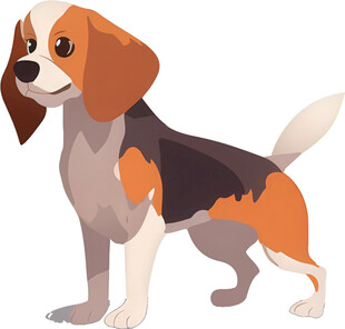 可爱比格犬插画形象