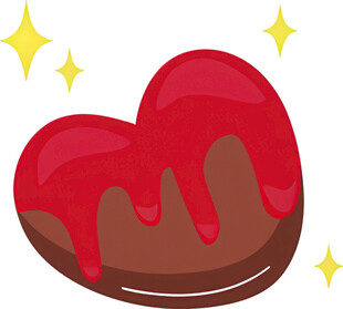 爱心巧克力甜点