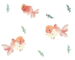 金鱼印花底纹