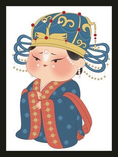 可爱古风戏曲人物形象