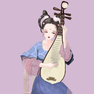 古典女子优雅弹奏琵琶