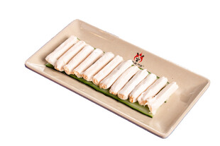 精致虾饺摆盘展示