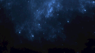 夜空繁星闪烁的美丽景象
