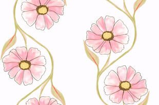粉色花卉