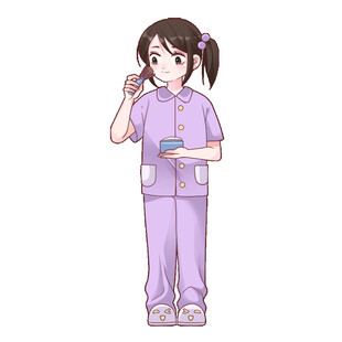 护肤卡通手绘人物元素