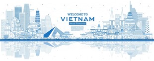 越南城市天际线建筑景观
