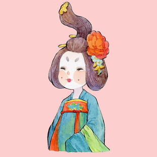 手绘古风美女