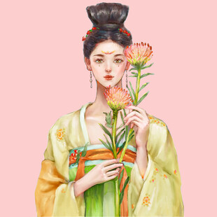 手绘古风美女