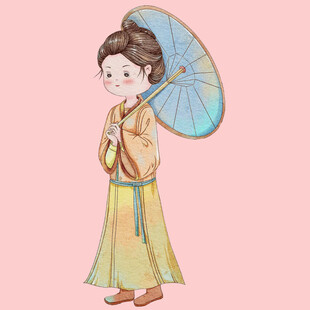 手绘古风美女