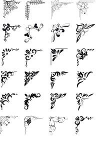 边角花纹