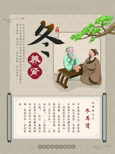 中式古典中医馆医院四季养生海报