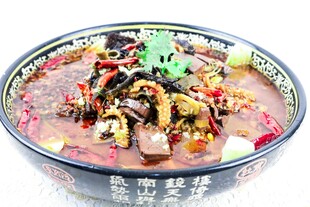美味香辣毛血旺