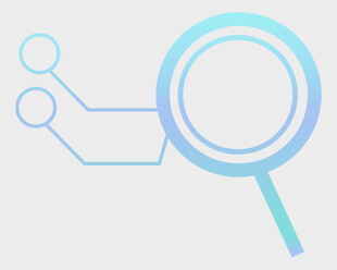 放大镜搜索连接元素图标