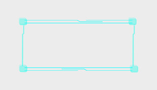 浅蓝色矩形边框图形