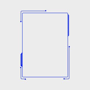蓝色线条边框矩形图案