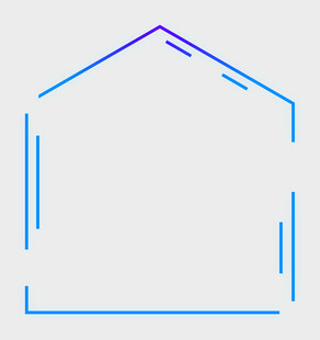 简约线条勾勒的房屋轮廓