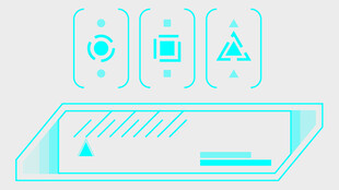 科技感设备与图标展示