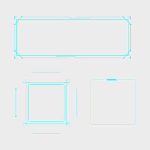 简约线条边框设计元素