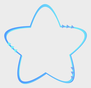 蓝色星形轮廓图案