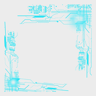 科技风蓝色边框背景图