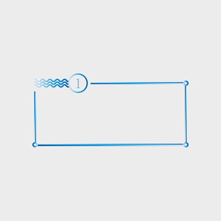 蓝色线条绘制的矩形图形