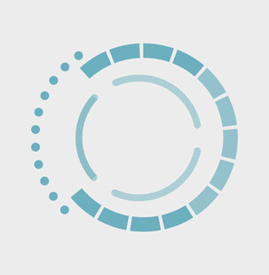 蓝色环形图案设计元素