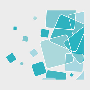 蓝绿色几何图形抽象背景图