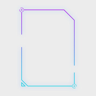 彩色渐变线条边框图形